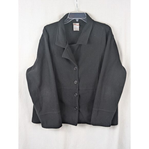 Vintage Y2K Disney Tinkerbell Fleece Jacket Black Women's Size 2XL/XXL - Picture 1 of 11